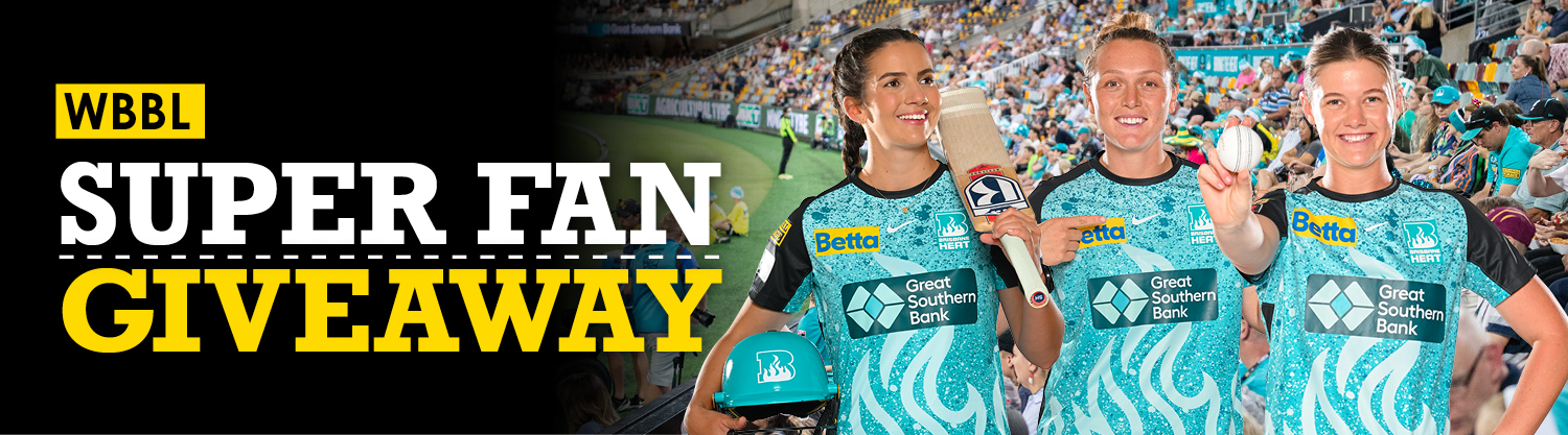 BRISBANE HEAT WBBL - Super Fan Giveaway WEBSITE Landing page banner 2023- 900x250